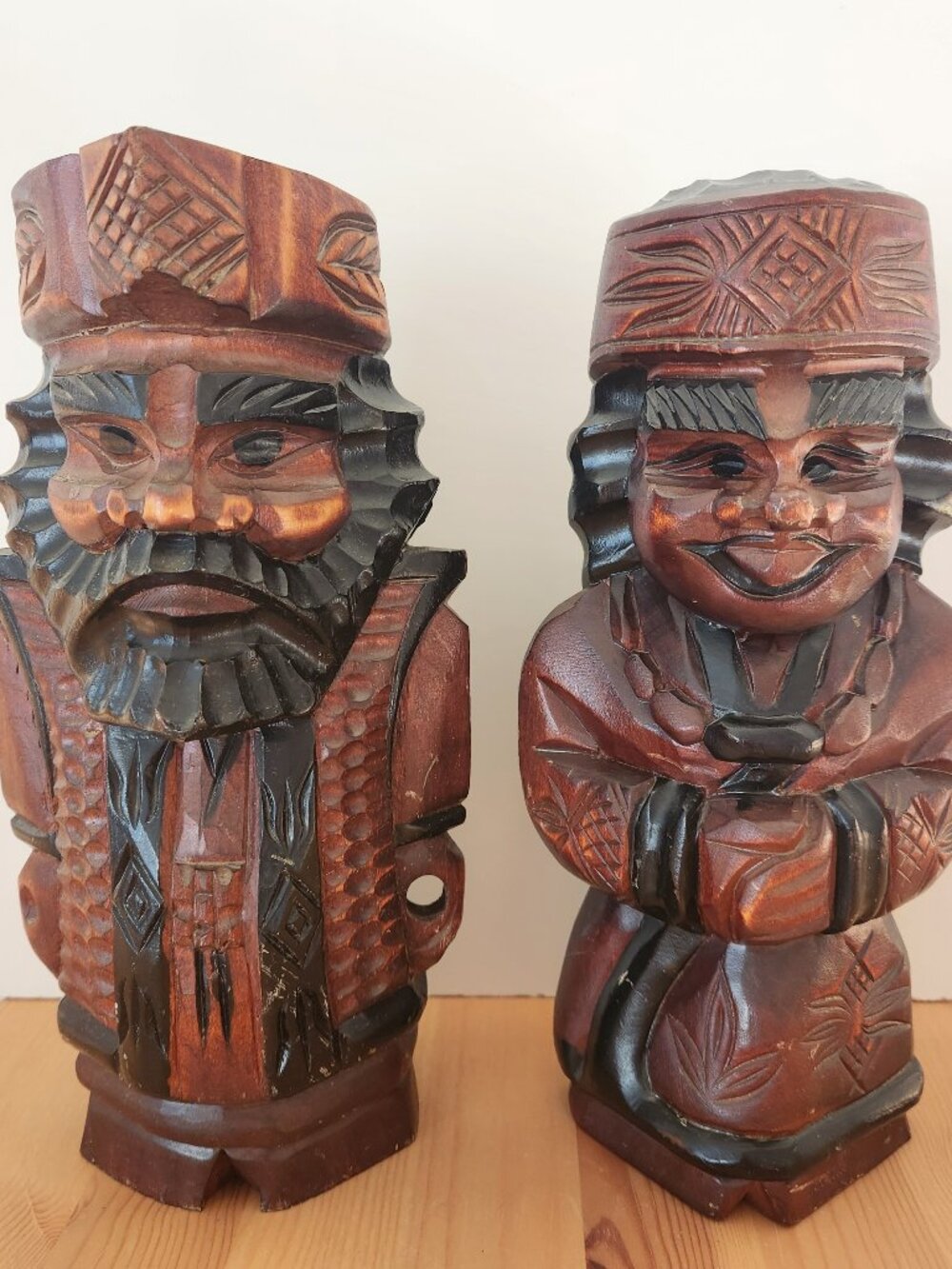 Vintage Ainu Japan Wood Carvings